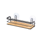 Shower shelf - 1 tier - Black bamboo - Hiko