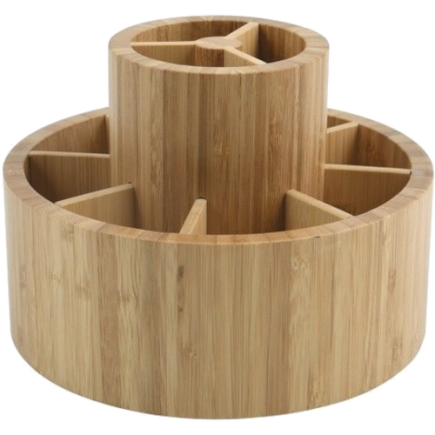 salle d'ô - Boite de rangement rotative en bambou - Isalys