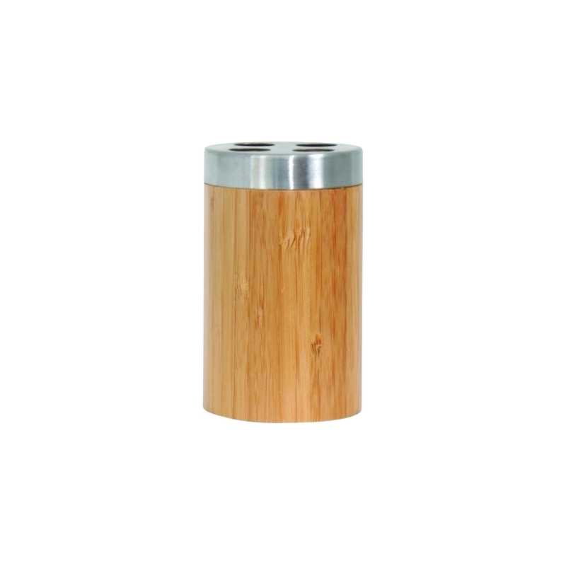 Bamboo toothbrush holder