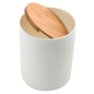 Bamboo lidded bin - 2.5L - Alais white