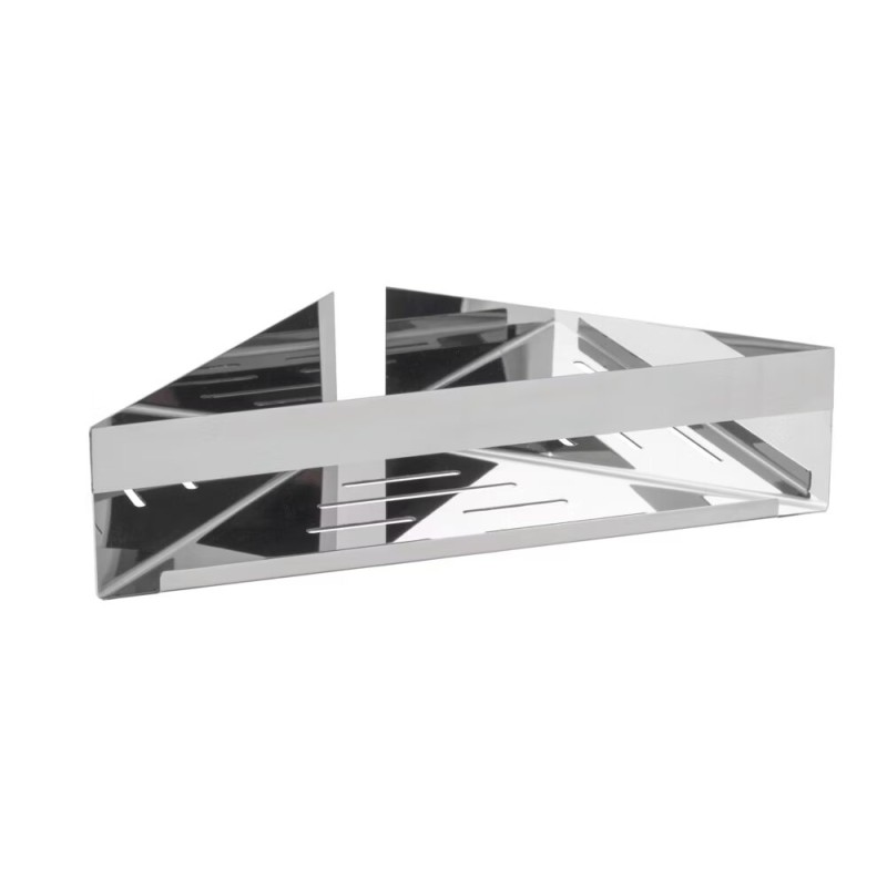 Genova chrome adhesive corner shelf