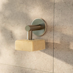 salle d'ô - Porte savon magnétique inox brossé - support adhésif