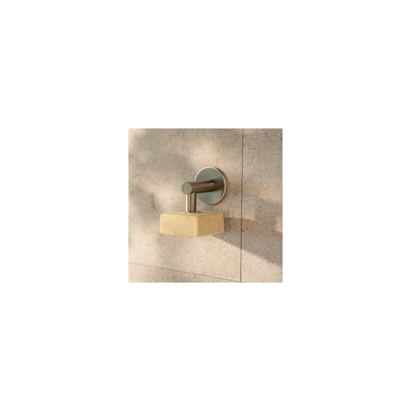 Porte savon magnétique inox brossé - support adhésif Porte savon magnétique inox brossé - support adhésif