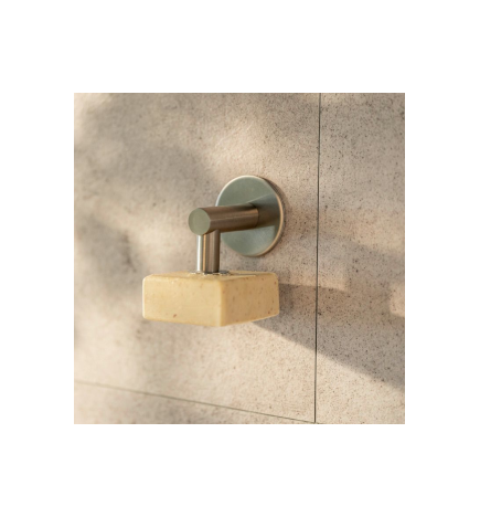 salle d'ô - Porte savon magnétique inox brossé - support adhésif