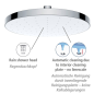 225mm Chrome Shower Head - Automatic Cleaning