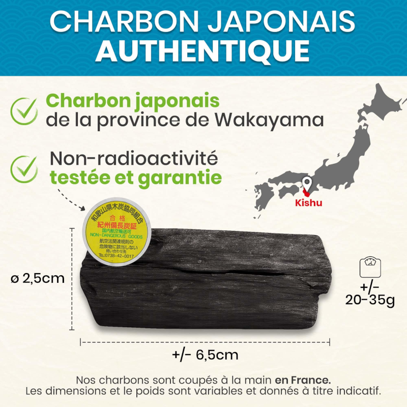Japanese Binchotan x1 - Wakayama Ubame Oak - Loose Japanese Binchotan x1 - Wakayama Ubame Oak - Loose