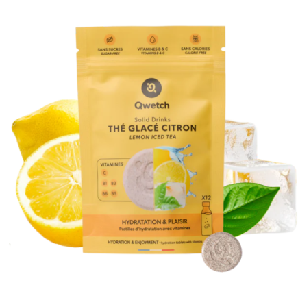 Salle d'ô - Solid Drinks - Thé glacé citron - Hydratation - 12 pastilles