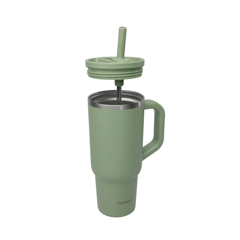 Leakproof insulated travel cup - matte - lime green - 900ml