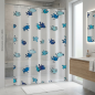 Cortina de duche em PEVA - Azul Hugo - 180x200cm Cortina de duche em PEVA - Azul Hugo - 180x200cm