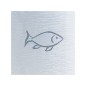 Fabric shower curtain - Kos silver - 180x200cm