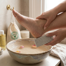 salle d'ô - Pierre Ponce Naturelle avec Corde Croll & Denecke | Exfoliant Pieds