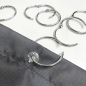 12er-Set verchromte Duschvorhangringe – RINGO