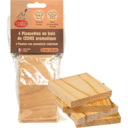 Salle d'ô - Sachet 4 Plaquettes en Cèdre Naturel (115g) - Fabriqué en France