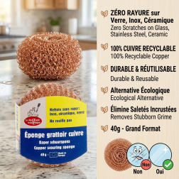 Koperen schuur-spons - 40 g