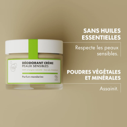 Natuurlijke deodorant voor de gevoelige huid met mandarijn van Clémence & Vivien 50 g | Salle d'ô