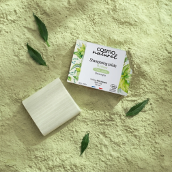 Champú sólido para cabello graso con arcilla orgánica y ortiga - 85 g - Cosmo Naturel