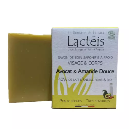 salle d'ô - Savon 40% Lait d'anesse - Avocat/Amande douce - 90g