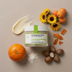 Clémence & Vivien Natural Deodorant for Sensitive Skin – Mandarin, 50g | Salle d’ô