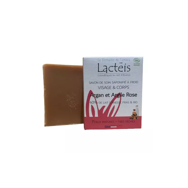 Soap with 40% Donkey Milk - Argan/Pink Clay - 90g Soap with 40% Donkey Milk - Argan/Pink Clay - 90g
