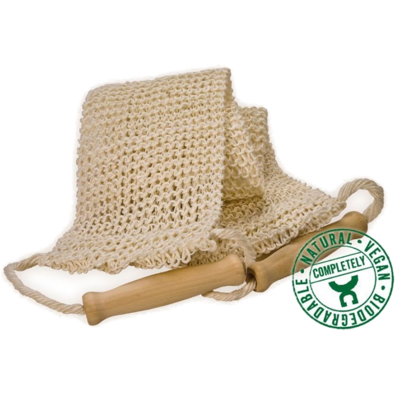 Knitted sisal massage strap, fine knit