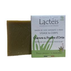 salle d'ô - Savon 40% Lait d'anesse - Chanvre/Menthe/Ortie - 90g
