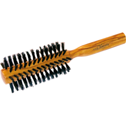 salle d'ô - Brosse à cheveux ronde en Olivier - Soie de sanglier