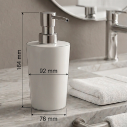 Distributeur Savon Céramique Coni Blanc 300ml | Salle d'ô