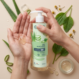 98% Organic Aloe Vera Gel 500ml – Hydration & Soothing Care | Salle d’ô