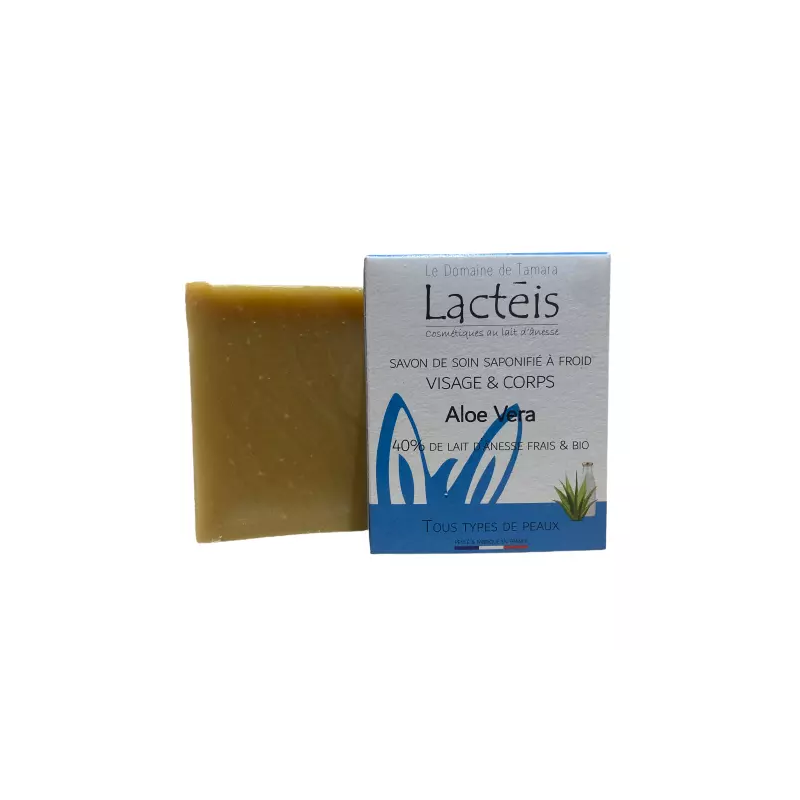 Seife mit 40 % Eselsmilch und Aloe Vera – 90 g Seife mit 40 % Eselsmilch und Aloe Vera – 90 g