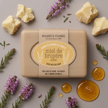 Seifenstück „Heidehonig“ 100 g von Marius Fabre | Salle d’ô