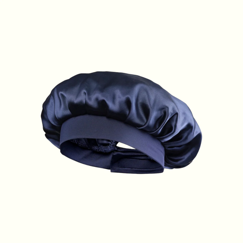 Bonnet de nuit Pure Soie (Bleu nuit) Bonnet de nuit Pure Soie (Bleu nuit)