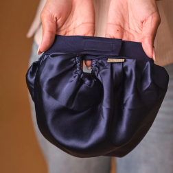 Cuffia da notte in seta Blu Notte | Protezione per i capelli | Salle d'ô