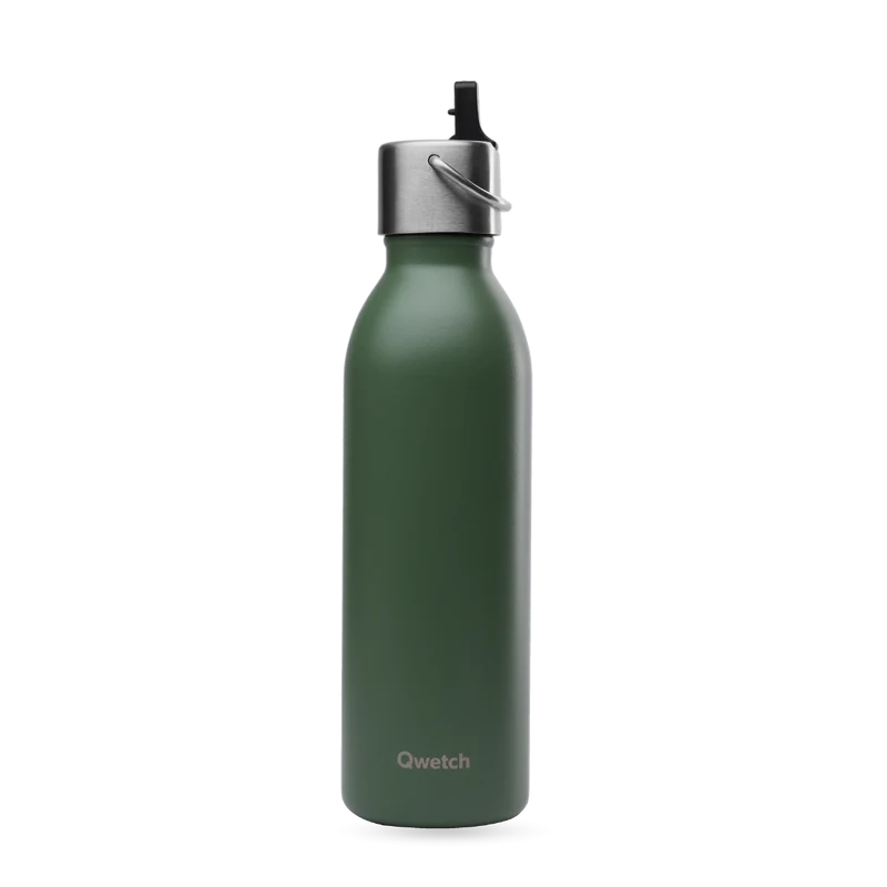 Insulated bottle with sports cap – Khaki – 600ml
