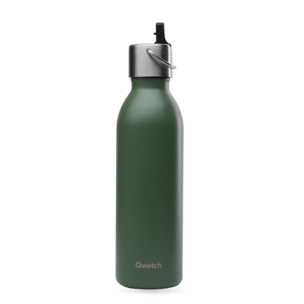 600ml Qwetch Khaki Insulated Bottle with Sports Cap - Salle d'ô