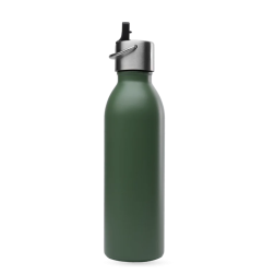 Insulated bottle with sports cap – Khaki – 600ml