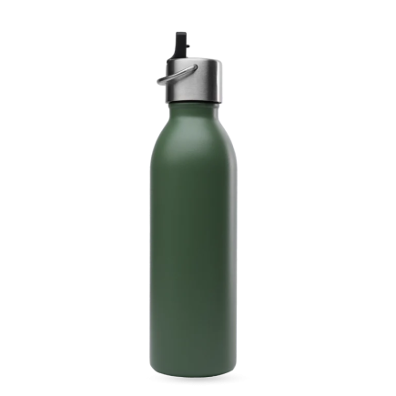 Insulated bottle with sports cap – Khaki – 600ml