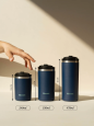 Stainless steel insulated travel mug – Midnight blue – 470ml