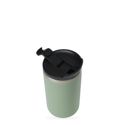 Tazza da viaggio isotermica in acciaio inossidabile 470 ml Verde Tiglio Qwetch | Salle d'ô