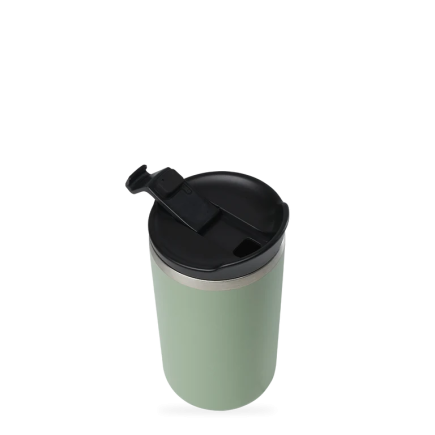 Tazza da viaggio isotermica in acciaio inossidabile 470 ml Verde Tiglio Qwetch | Salle d'ô