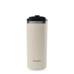 Taza de viaje isotérmica color arena de 470 ml de Qwetch - Salle d'ô