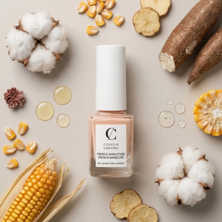 French-Manicure-Nagellack 02 Beige aus biologischen Rohstoffen 11 ml – Couleur Caramel | Salle d’ô