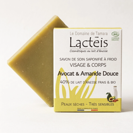Savon 40% Lait d'ânesse - Avocat/Amande douce - 90g