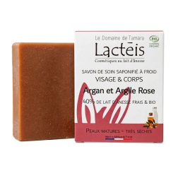 Soap with 40% Donkey Milk - Argan/Pink Clay - 90g