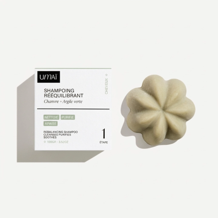 Balancerende shampoo - Hennep en groene klei - 100 g - Umaï