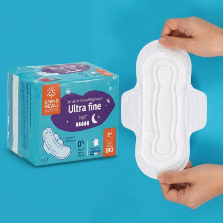 Pack of 10 Ultra Night sanitary pads – OEKO-TEX