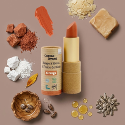 Natuurlijke lippenstift Orange Ambré met ricinusolie - Salle d'ô