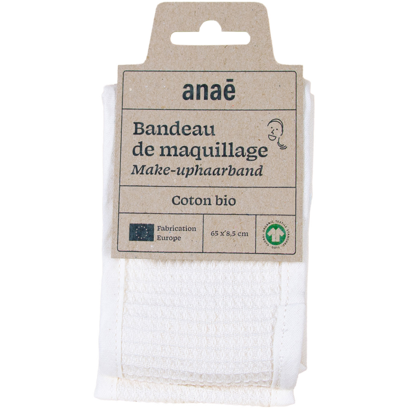 Makeup headband, 100% organic cotton, 65x8.5cm