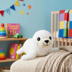 Bouillotte sèche peluche otarie micro-ondable | la boutique salle d'ô