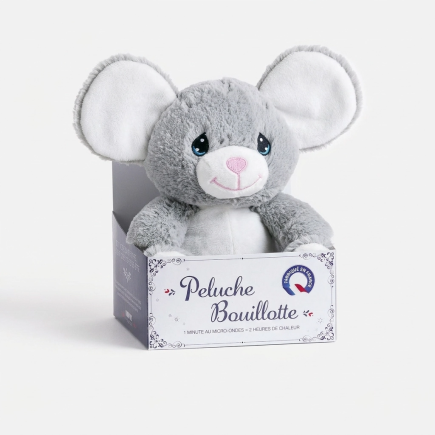 Bolsa de água quente seca de peluche rato, para micro-ondas | a loja Salle d’Ô