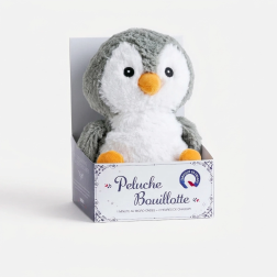 Mikrowellengeeignete Trockenwärmeflasche aus Plüsch in Pinguin-Form | La Boutique Salle d’Ô